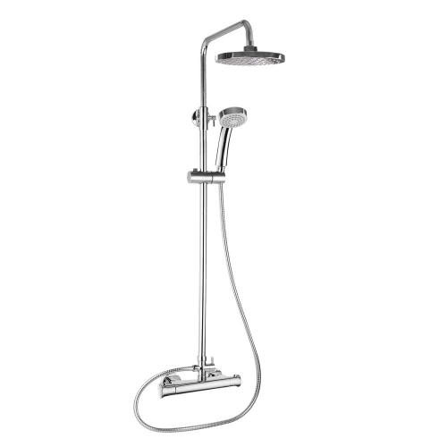 Medina Round Exposed Adjustable Thermostatic Shower Set - By Voda Design