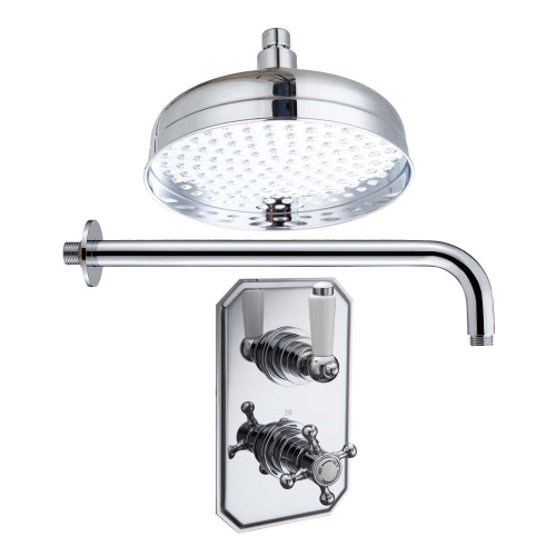 Lagan Traditional Concealed Thermostatic Shower Set - By Voda Design